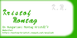kristof montag business card